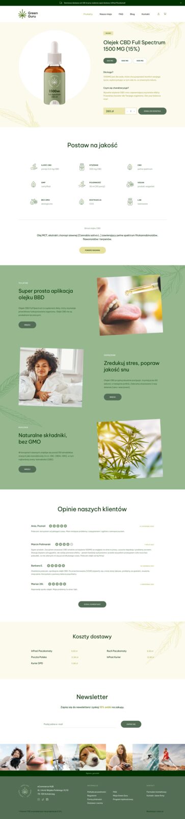 GreenGuru: strona na telefonie