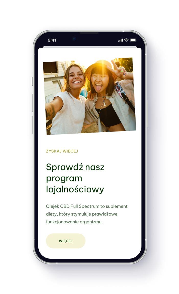 GreenGuru: strona na telefonie