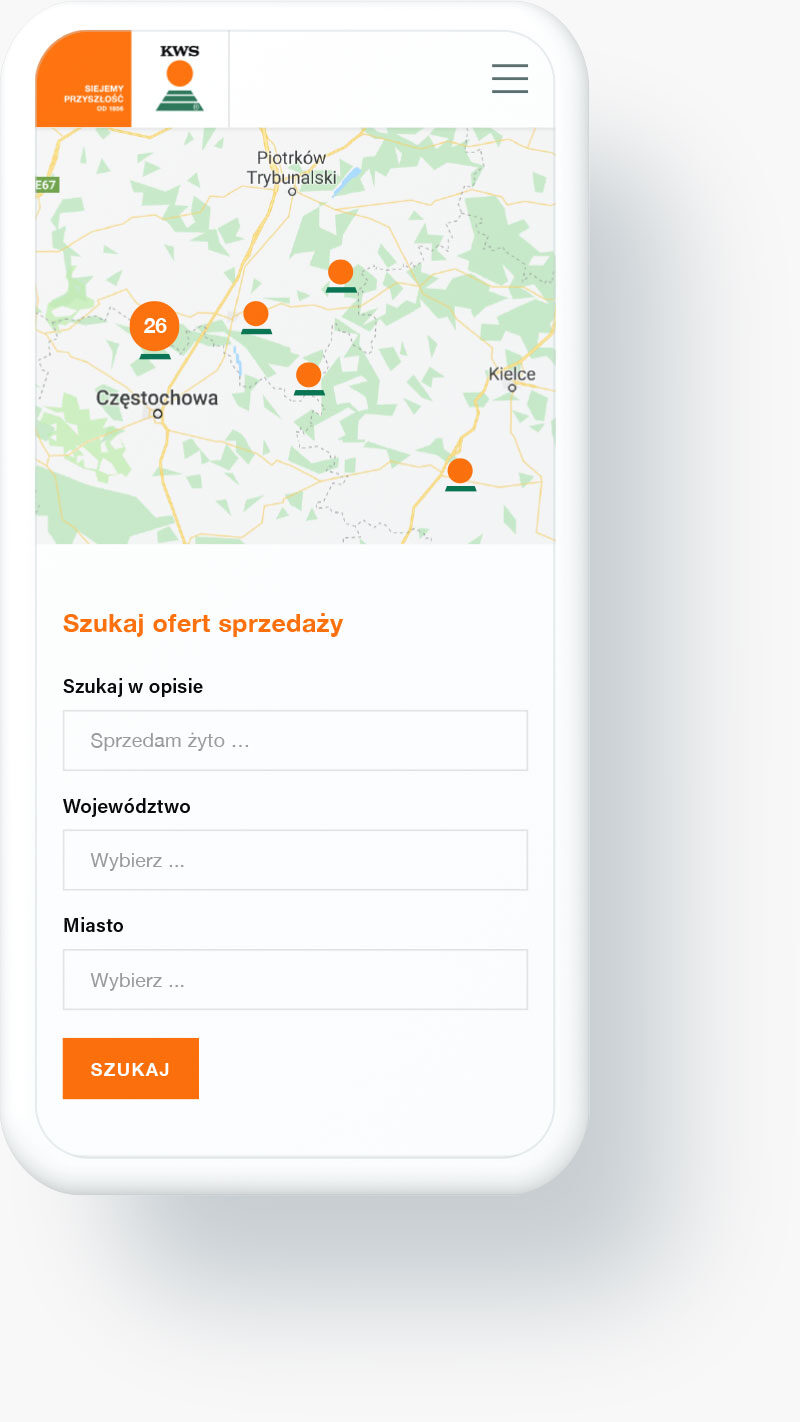 Żyto hybrydowe: strona na telefonie